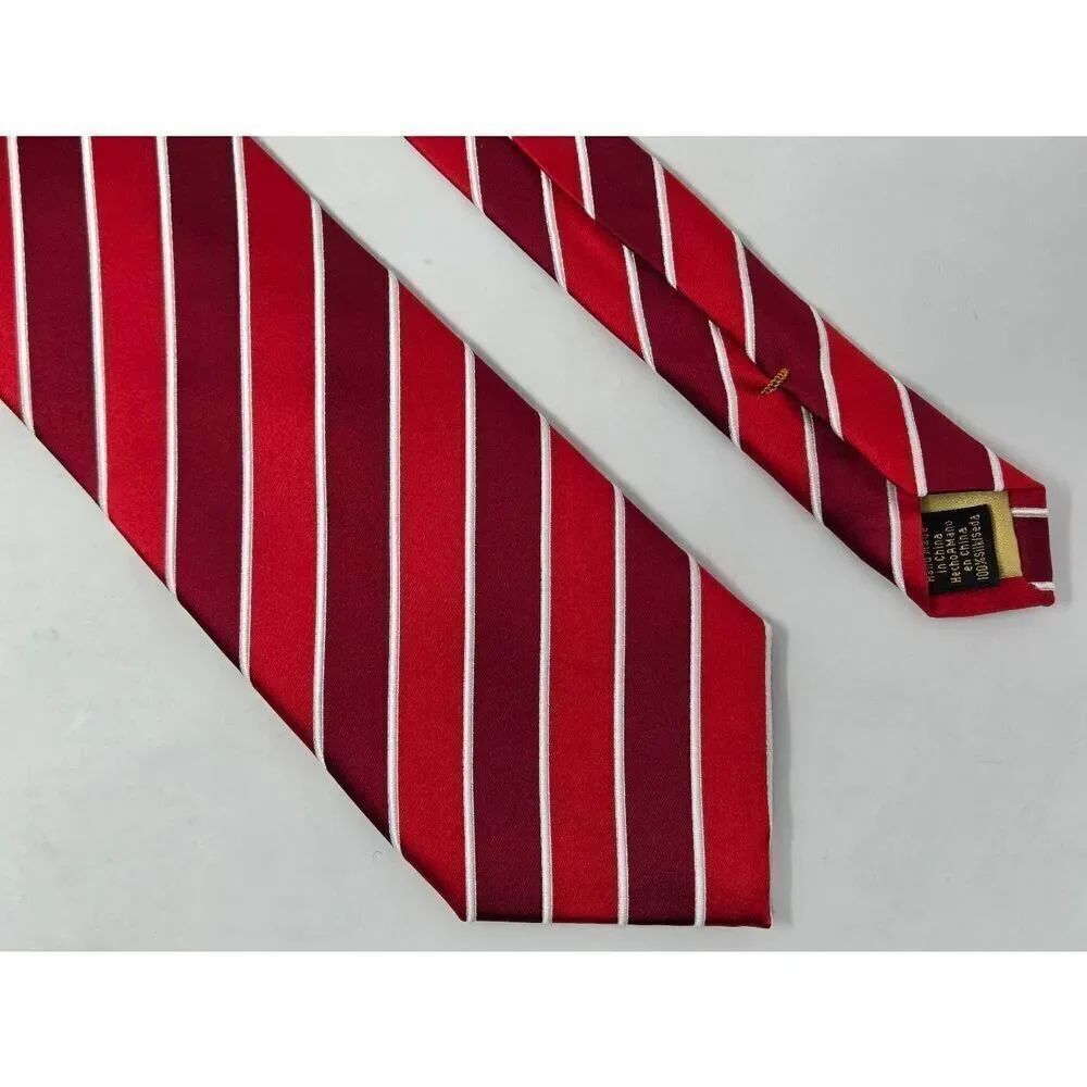 DONALD TRUMP SIGNATURE COLLECTION SILK TIE RED TEXTURED LUXURY 3.75" X 60" NEW